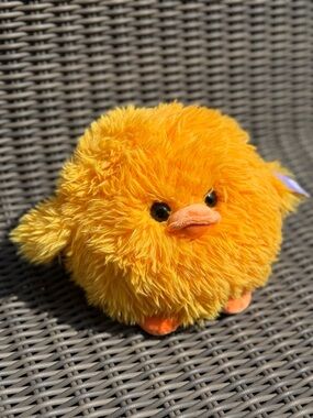 Plush Orange Chick Stuffed Toy - Soft Fluffy Small Pet Companion - NWT